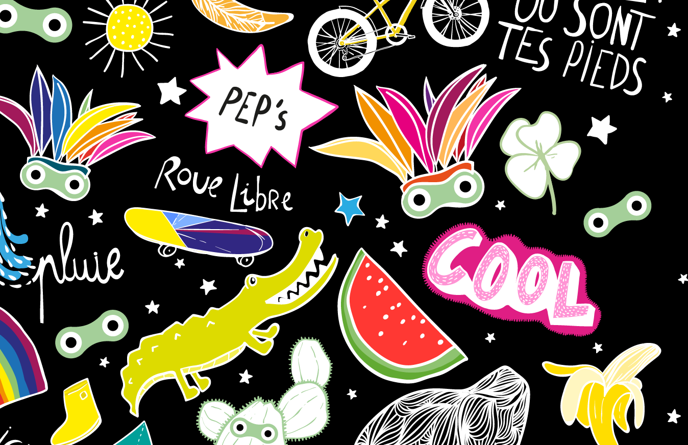 Stickers réfléchissants pour enfant à vélo