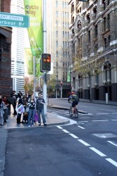 Cycliste urbain à Sydney