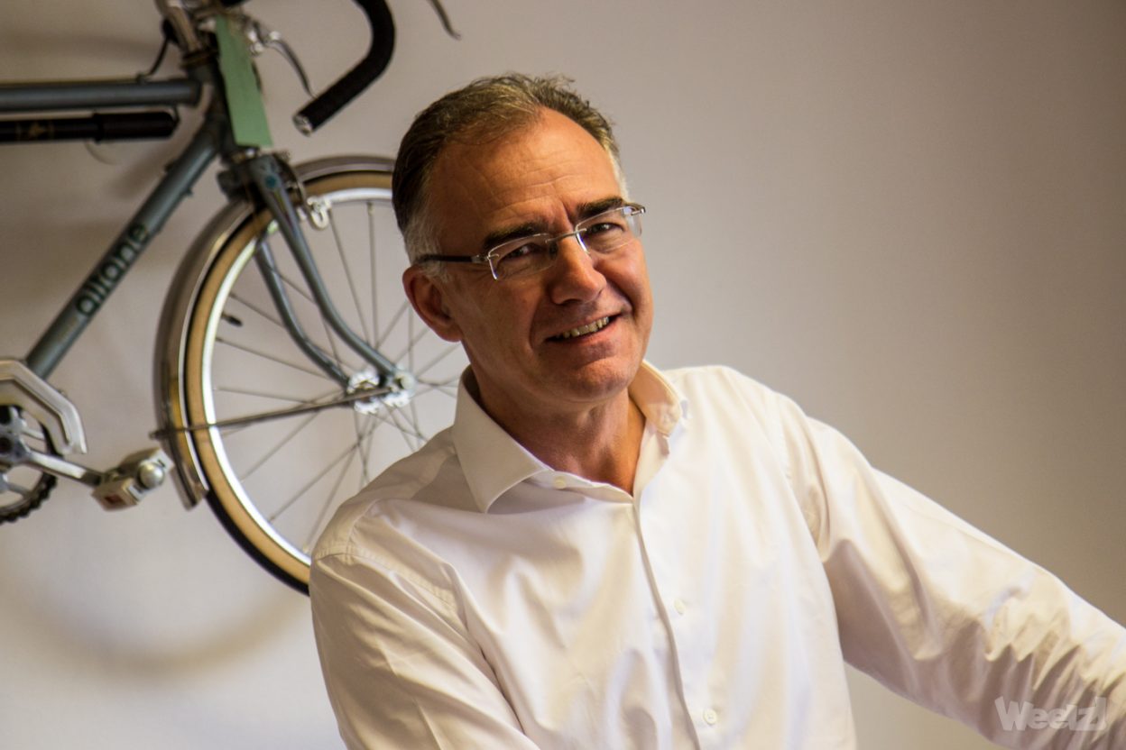 Jérôme Valentin, PDG de Cycleurope, dans son bureau