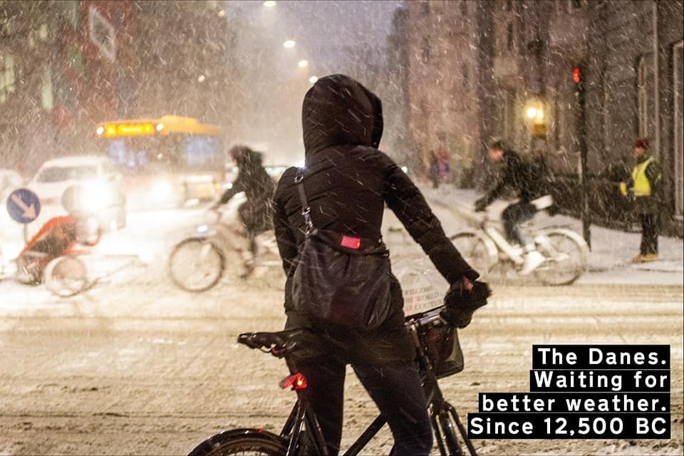 #VikingBiking L'hiver, ce n'est pas possible de se déplacer à vélo...