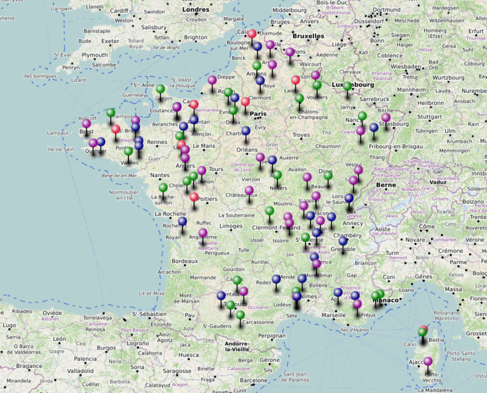 Cartographie Des Laureats Des Appels A Projets Et Appels A Manifestat Francemobilites